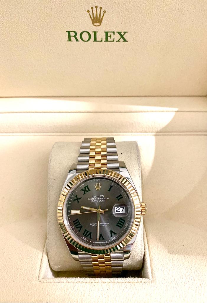 Rolex wimbledon deals acciaio oro